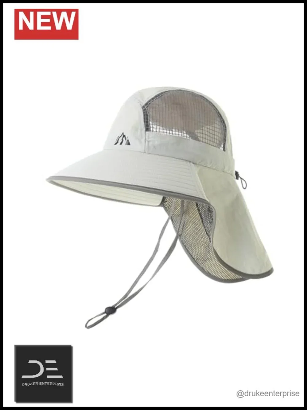 UPF 50+ Sun Hat with Ponytail Hole, Waterproof Nylon, Foldable Wide Brim
